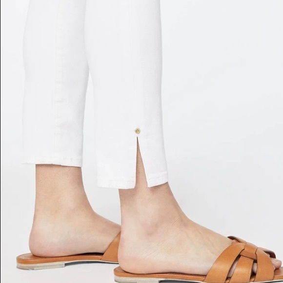 Frame Le Skinny De Jeanne Crop White Sz 30 - Picture 4 of 14
